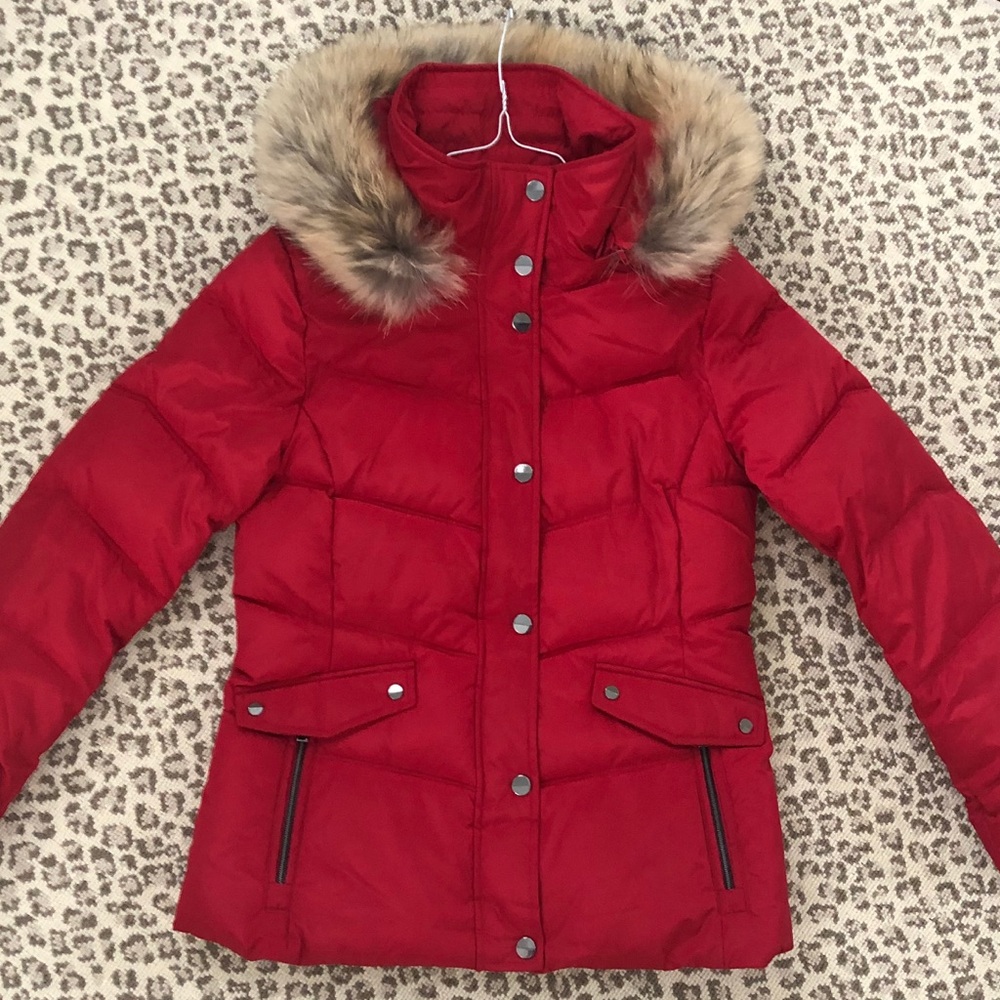 Ellabee Puffer Jacket - Real Fur Hood - Size S